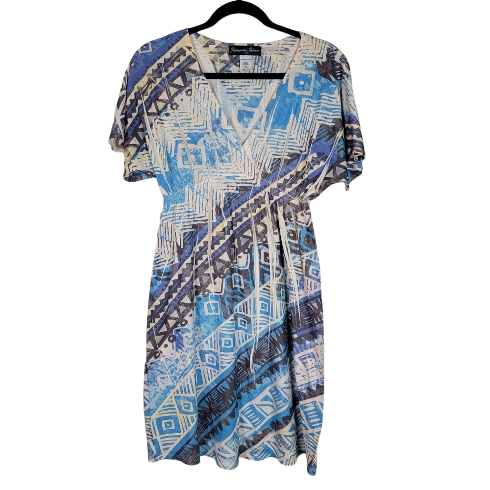 Appropriate Behavior Aztec Peach Print Mini Dress… - image 1